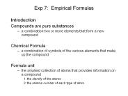 Exp 7: Empirical Formulas