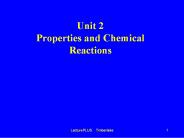Unit 2 Properties and Chemical Reactions