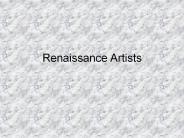 Renaissance Artists