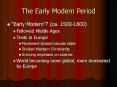 The Early Modern Period PowerPoint PPT Presentation
