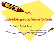 Usabilidade para Softwares Infantis