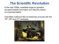 The Scientific Revolution PowerPoint PPT Presentation