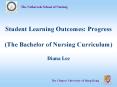 Student Learning Outcomes: Progress (The Bachelor of Nursing Curriculum) Diana Lee PowerPoint PPT Presentation