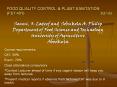 FOOD QUALITY CONTROL PowerPoint PPT Presentation