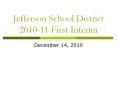 Jefferson School District 2010-11 First Interim PowerPoint PPT Presentation