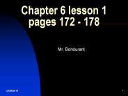 Chapter 6 lesson 1 pages 172 - 178