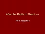 After the Battle of Granicus