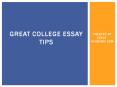 Great College Essay Tips PowerPoint PPT Presentation