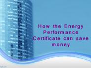 How the Energy Performance Certificate can save money
