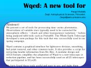Wqed: A new tool for