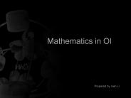 Mathematics in OI