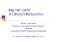 Pay Per View: A Library PowerPoint PPT Presentation