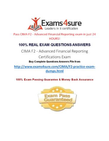 Cima F2 Practice Test