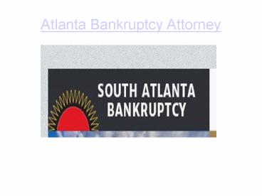 Atlanta Bankruptcy Attorney