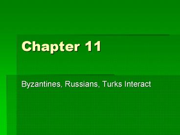 Byzantines, Russians, Turks Interact