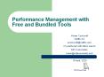 Performance Management with Free and Bundled Tools PowerPoint PPT Presentation
