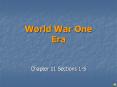 World War One Era PowerPoint PPT Presentation