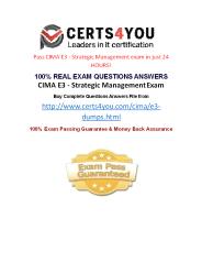 How to pass Cima E3 Exam?
