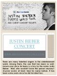 Justin Bieber Upcoming Events