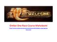 Omkar One Race Course PowerPoint PPT Presentation