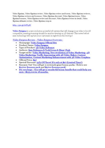 Video Egnima review-(MEGA) $23,500 bonus of Video Egnima