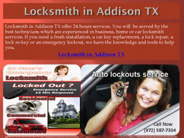 Locksmith in Addison TX