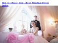 How to Choose from Cheap Wedding Dresses Online