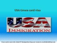 USA Green card visa