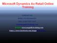 Microsoft Dynamics Ax Retail Online Training in UK