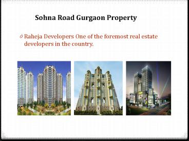 Ready to Move Flats in Gurgaon Sohna Road