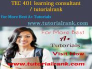 TEC 401 learning consultant - tutorialrank.com