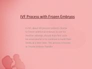 IVF Process with Frozen Embryos