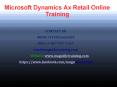 Microsoft Dynamics Ax Retail Online Training in Canada