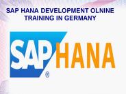 sap hana development online training in germany