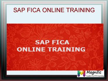 sap fica online training in uk
