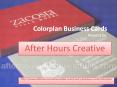 New Design Colorplan Business Cards at affordable price PowerPoint PPT Presentation
