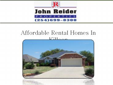 Affordable Rental Homes In Killeen