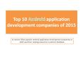 Top 10 android application development companies of 2015 PowerPoint PPT Presentation