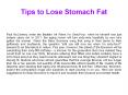 Tips to Lose Stomach Fat PowerPoint PPT Presentation