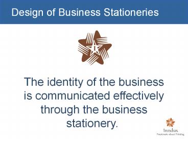 Design of Business Stationeries