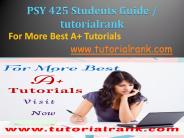 PSY 425 Students Guide Tutorialrank.com