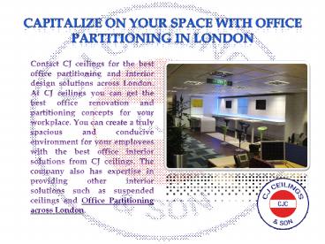 Capitalize on Your Space with Office Partitioning in London
