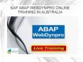 sap abap webdynpro online training in australia (1) PowerPoint PPT Presentation