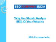 Why You Should Analyse SEO Of Your Website