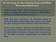 White Porcelain Dinnerware