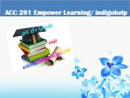ACC 291 Empower Learning/ indigohelp
