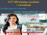 VCT 420 learning consultant tutorialrank.com