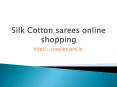 Silk Cotton sarees online shopping