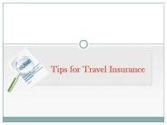 Tips for Travel Insurance