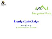 Prestige Lake ridge Kanakapura